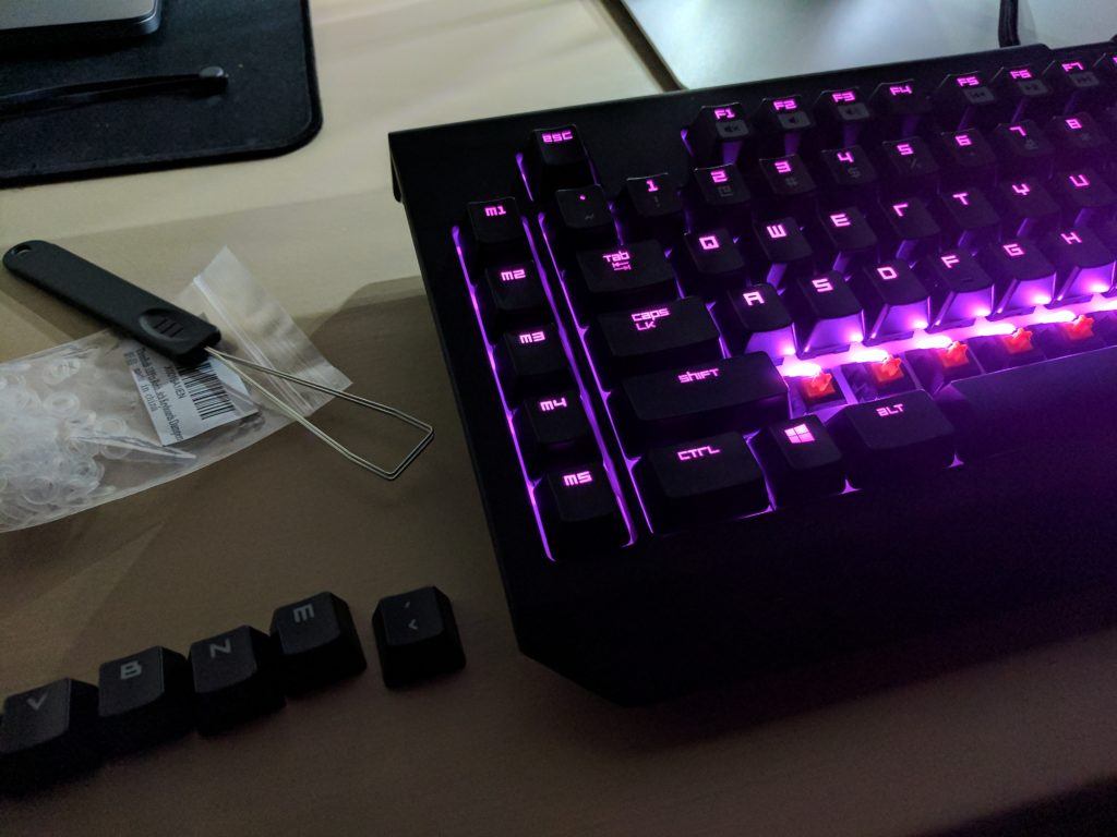 Razer BlackWidow Stealth with Key Puller and O-Rings