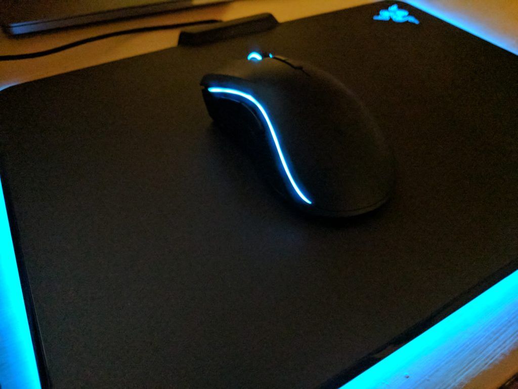 Razer Mamba Chroma Mouse on top of FireFly